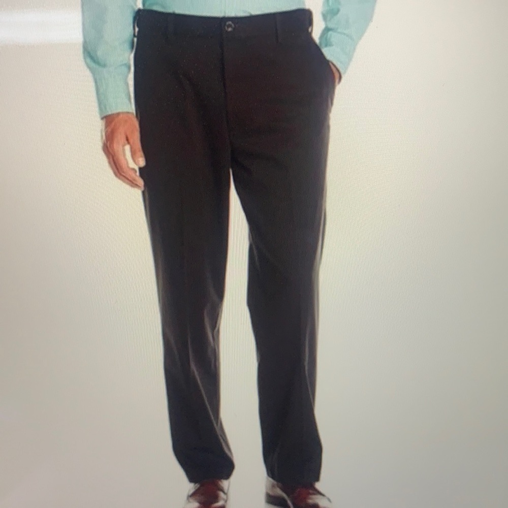 Dockers flat front relax fit black dress pants
